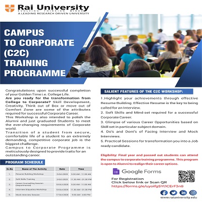 Campus to Corporate (C2C) Training Programme