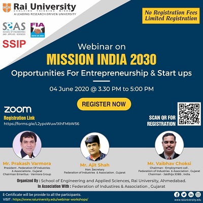 Webinar on Mission India 2030 on 4 June 2020